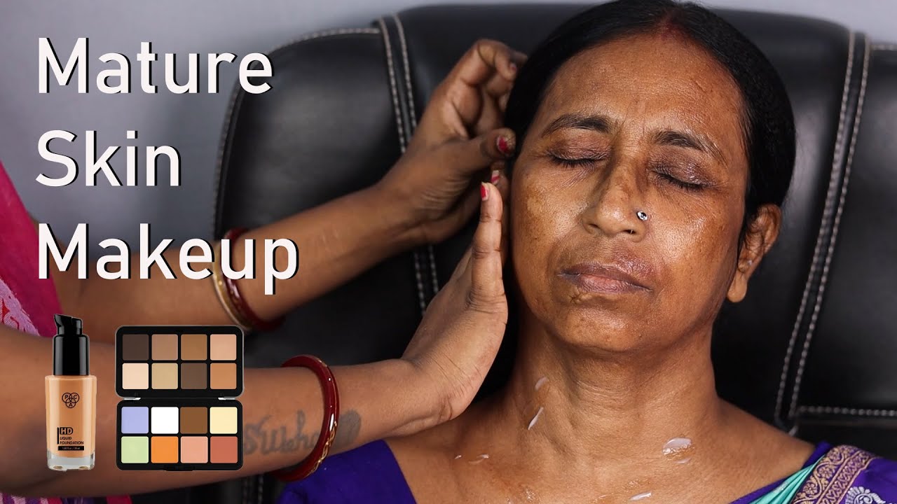 Makeup On Mature Skin/Pigmentation Skin Makeup/ Aged Skin Makeup /Step by Step Party Makeup