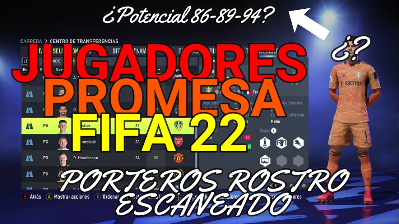 Los mejores PORTEROS J&Oacute;VENES PROMESA con ROSTRO escaneado | #4 | FIFA 22 JOYAS OCULTAS MODO CARRERA