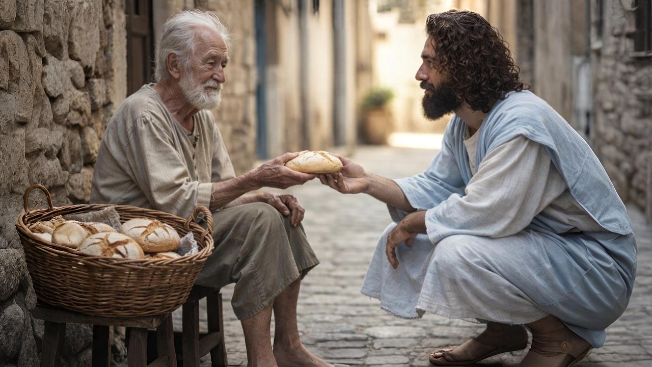 IDOSO CEGO AJUDA HOMEM FAMINTO QUE BATEU EM SUA PORTA... O DESCONHECIDO ERA JESUS