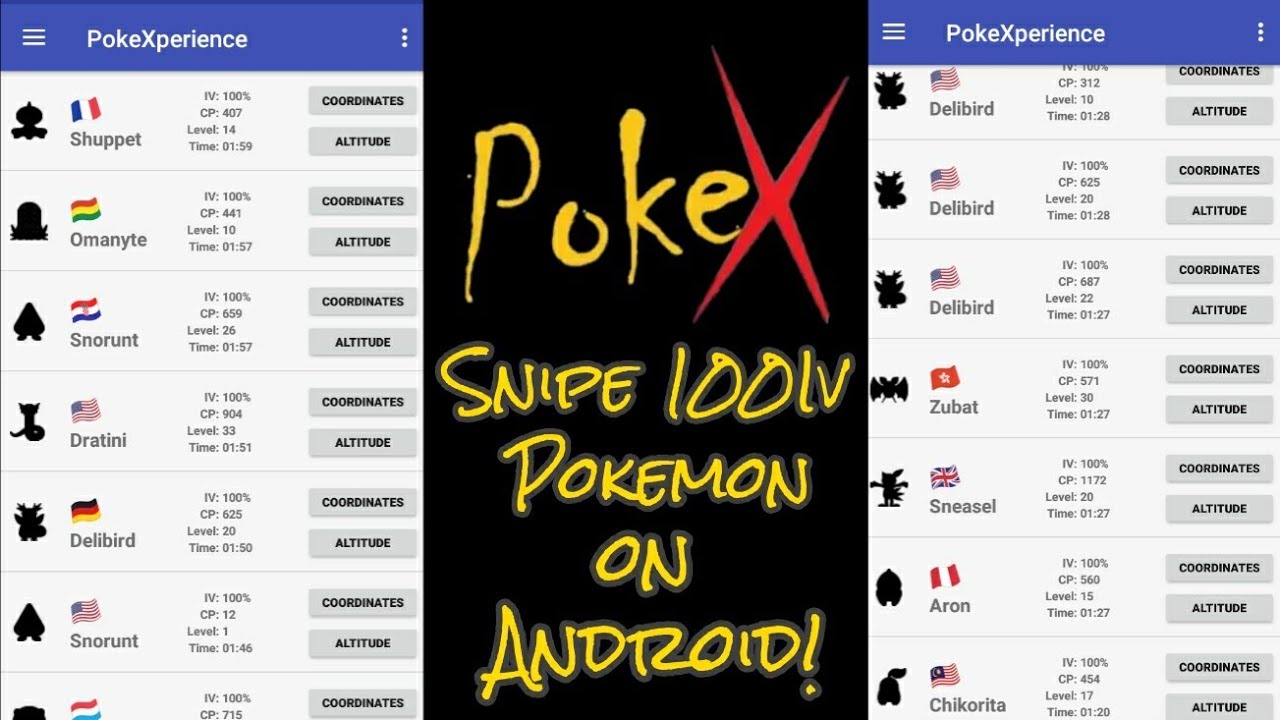 HOW TO SNIPE 100 IV POKEMON ON ANDROID! 100 IV POKEMON COORDINATES ON ANDROID!