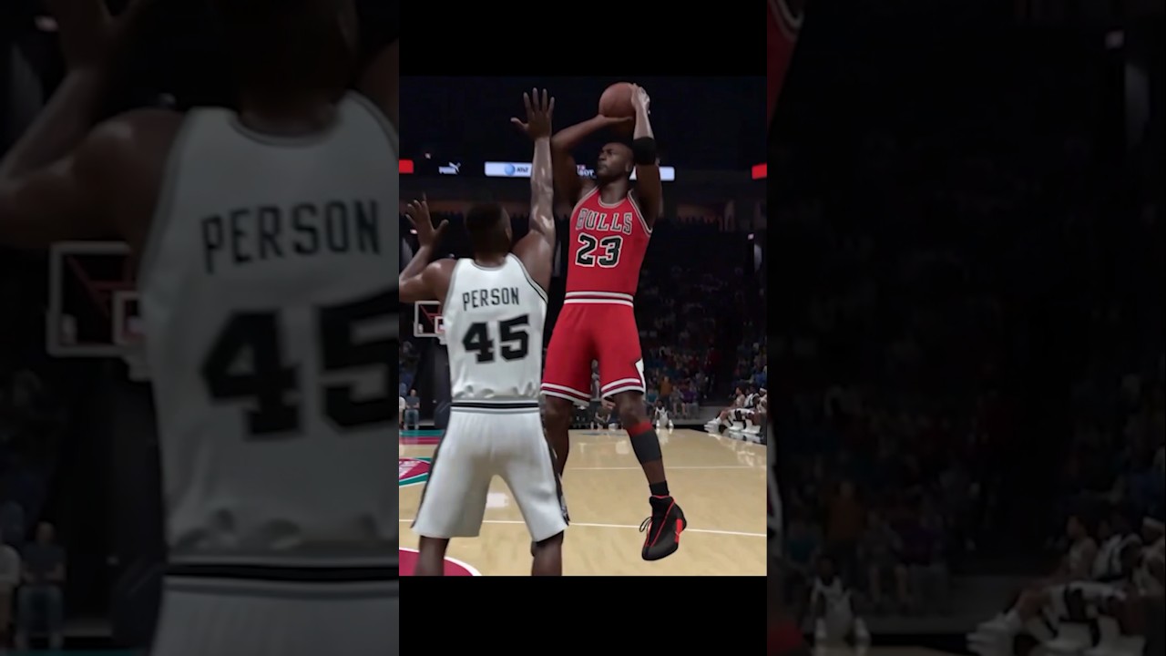 The JORDAN FADEAWAY over Chuck Person. It's Game 7! Bulls vs. Spurs. Now playing!