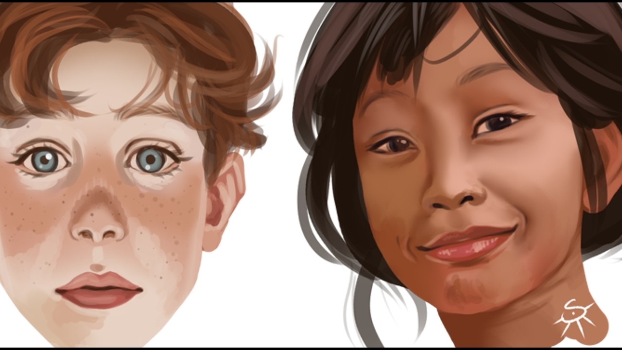 Child Expression Warmup Portraits - Speedpaint