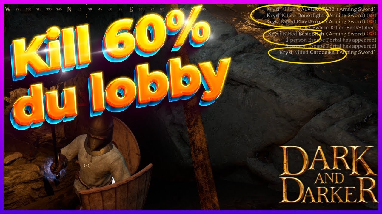 Je jette un légendaire.. Et je tue plus de 60% d'un lobby ! Dark and Darker Pvp montage Fun FR