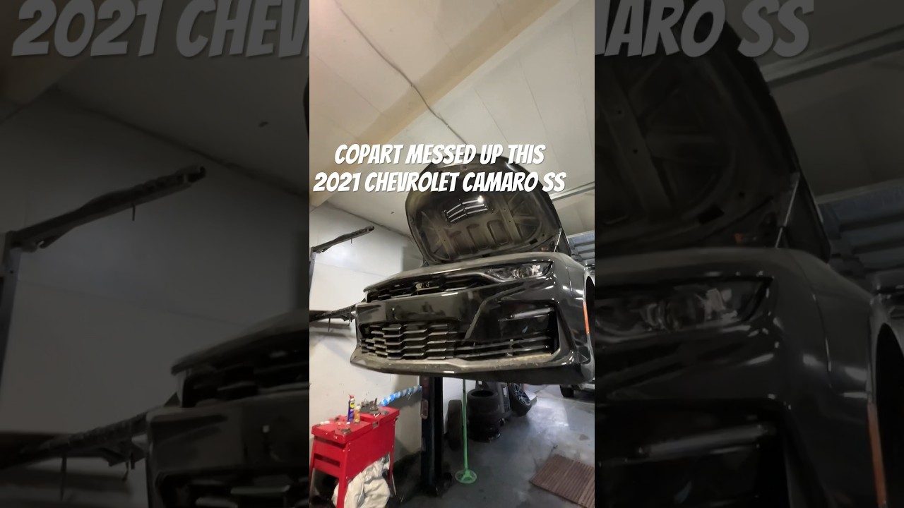 Copart forklift messes up the undercarriage on this 2021 Camaro ss #copart #rebuild #mechanic