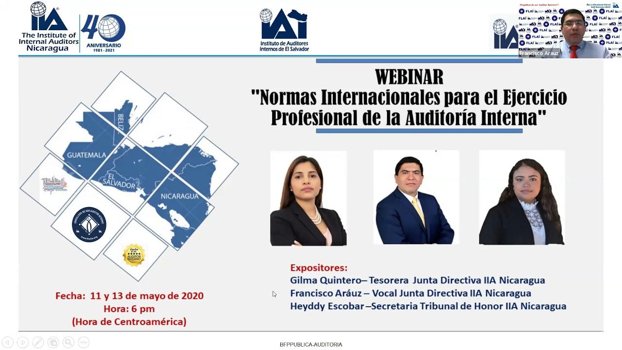 Webinar Normas Internacionales para el Ejercicio Profesional de la Auditoría Interna