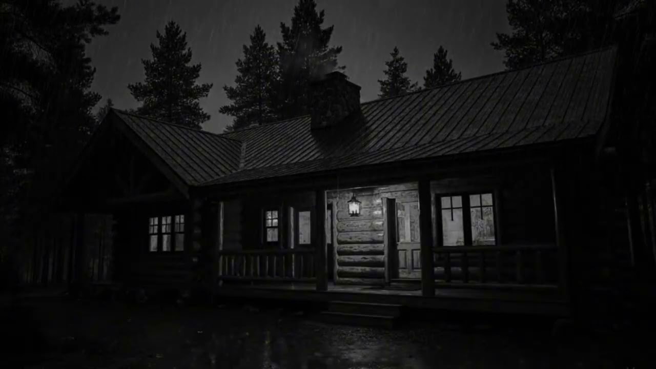Cabin in the Woods at Night | Heavy Rain & Strong Thunder for Deep Sleep