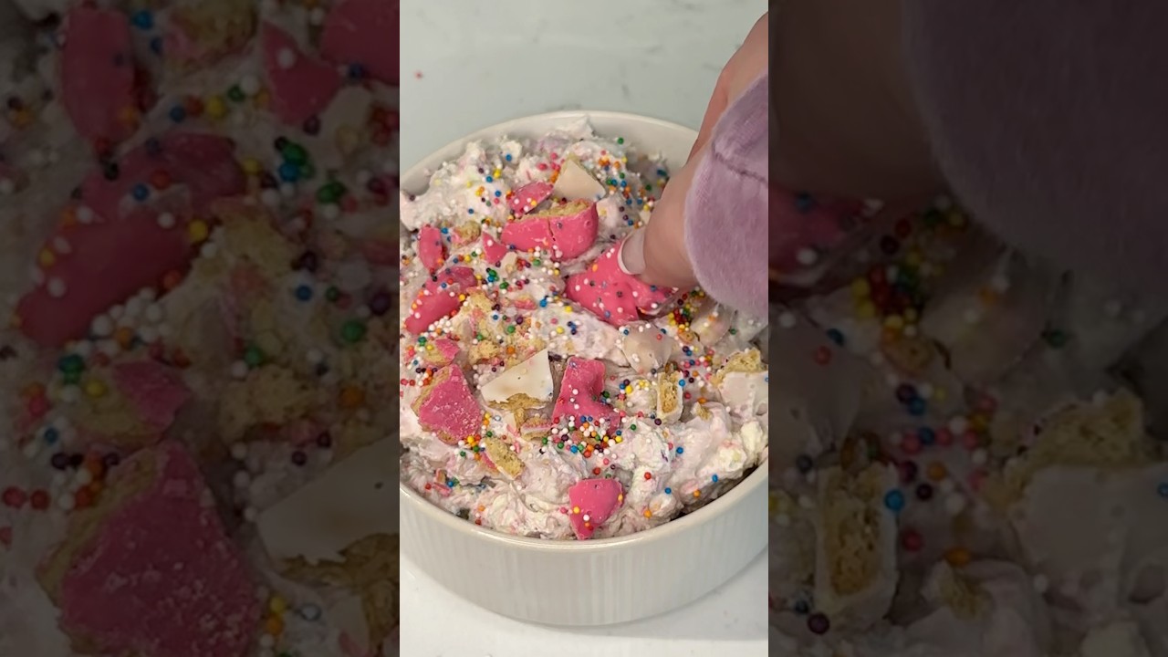 circus animal cookie salad recipe 🩷 #easydessert #dessert #easyrecipe #shorts #cookies #viralrecipe