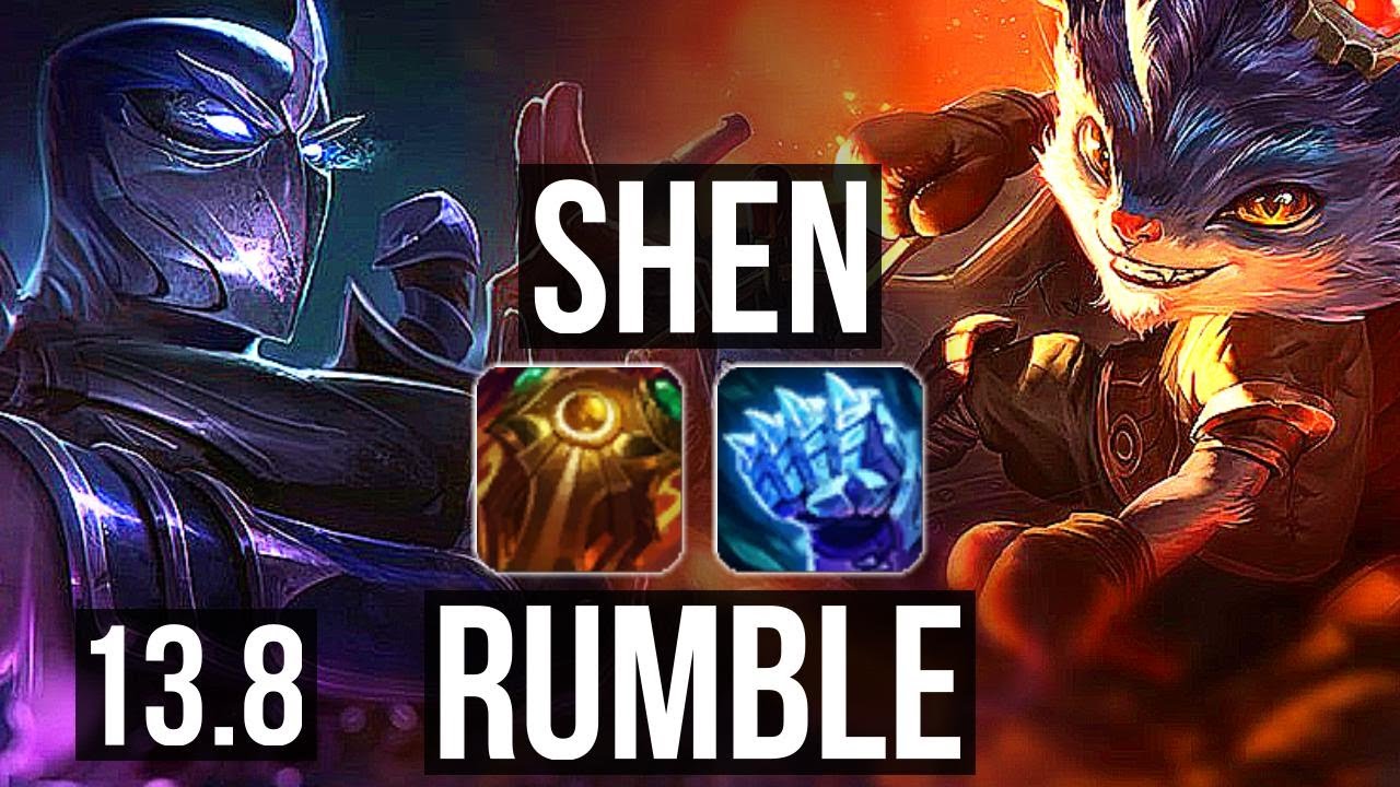 SHEN vs RUMBLE (TOP) | 3.5M mastery, 1300+ games, 5/2/8 | KR Master | 13.8