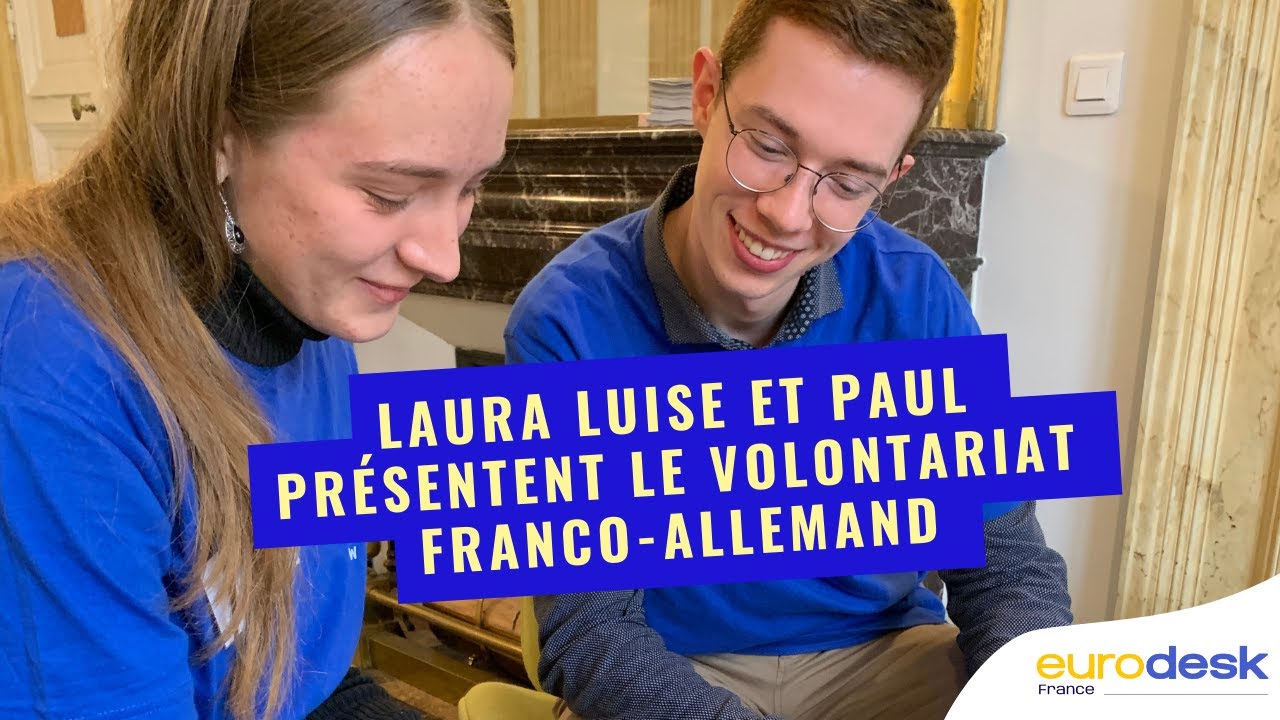 Laura Luise et Paul pr&eacute;sentent le volontariat franco-allemand de l'OFAJ