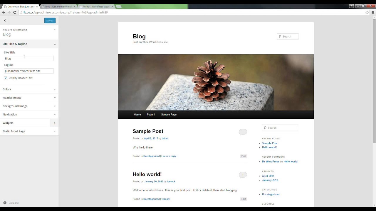 How To Change The Header Text In WordPress