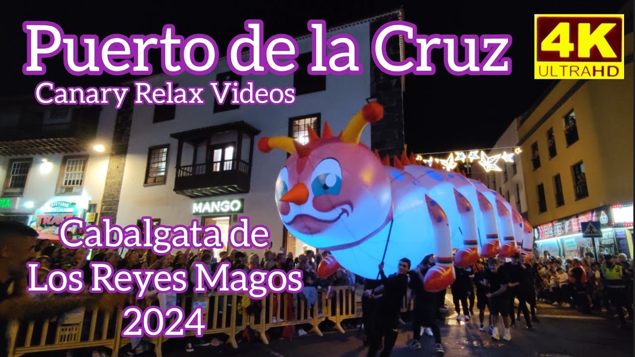 TENERIFE 🏝️ Puerto de la Cruz Cabalgata de Los Reyes Magos Teneriffa 5 January 2024
