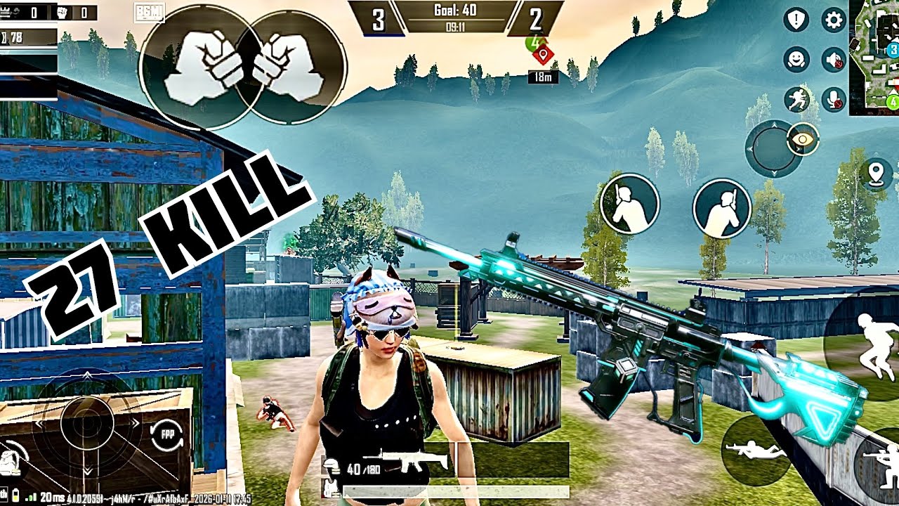 BGMI Game TDM match 27 kills 🦅