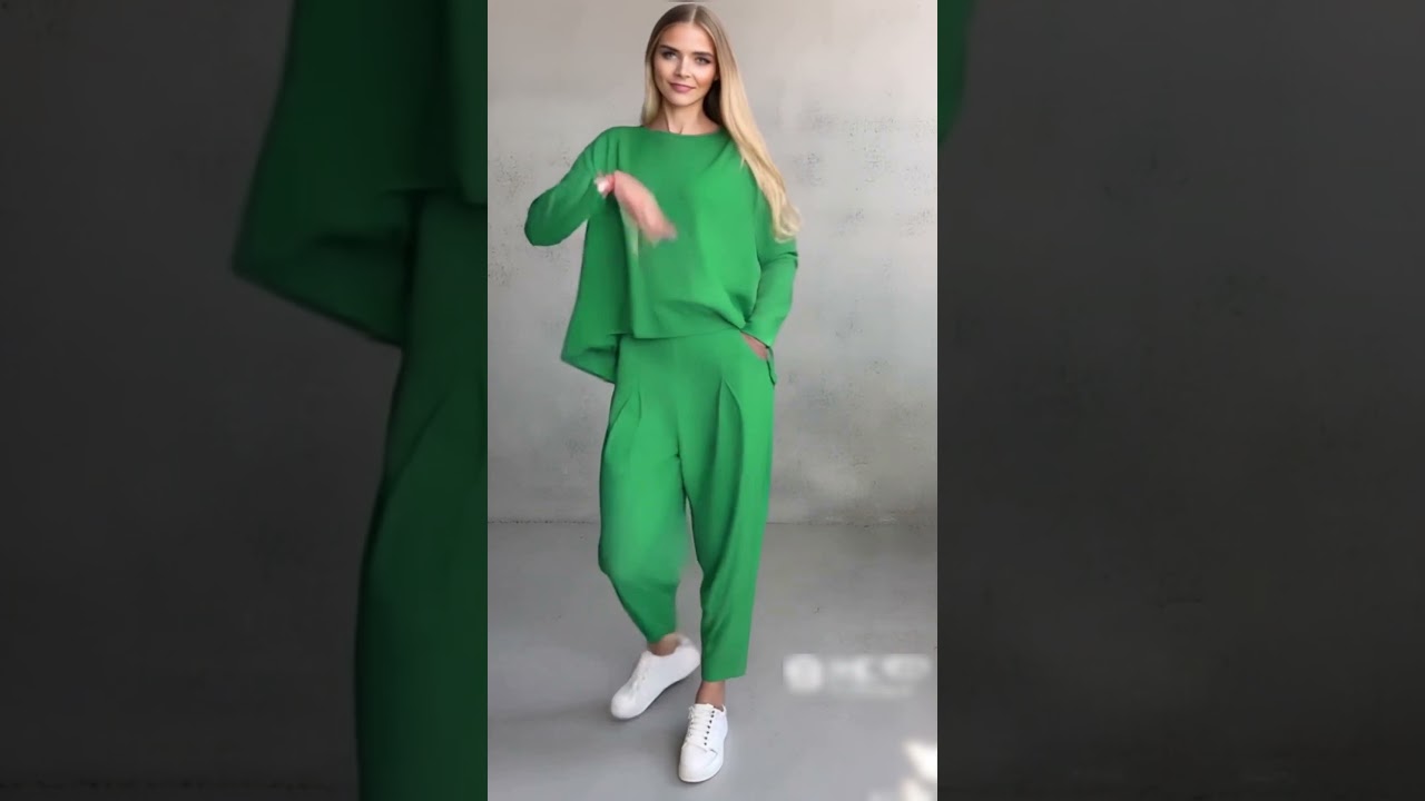 Conjunto casual sencillo de algod&oacute;n 2025 primavera-oto&ntilde;o, vers&aacute;til para el d&iacute;a a d&iacute;a y el trabajo