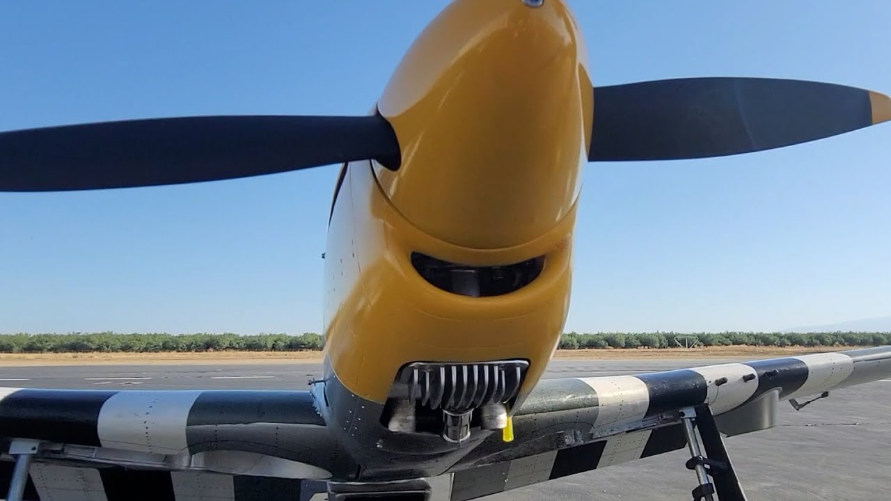 H9 20cc P-51 mustang..first flight with DLE35