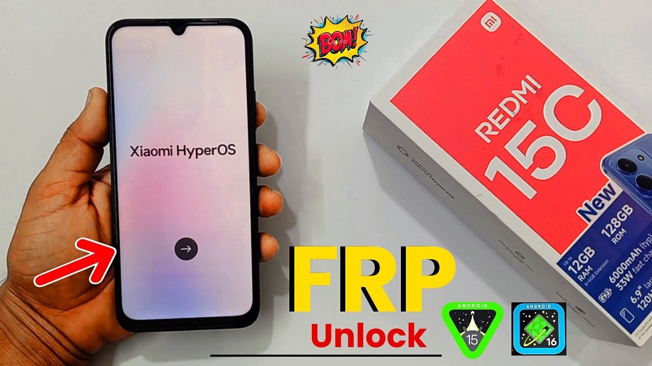 Xiaomi Redmi 15C FRP Bypass Android 15,16 (hyperos) Share Option Not Working | Google Account Bypass