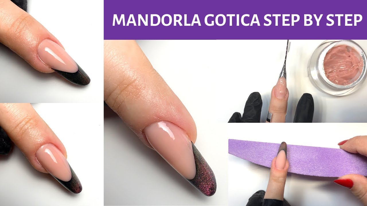 STEP by STEP MANDORLA GOTICA CON FRENCH IN STRUTTURA