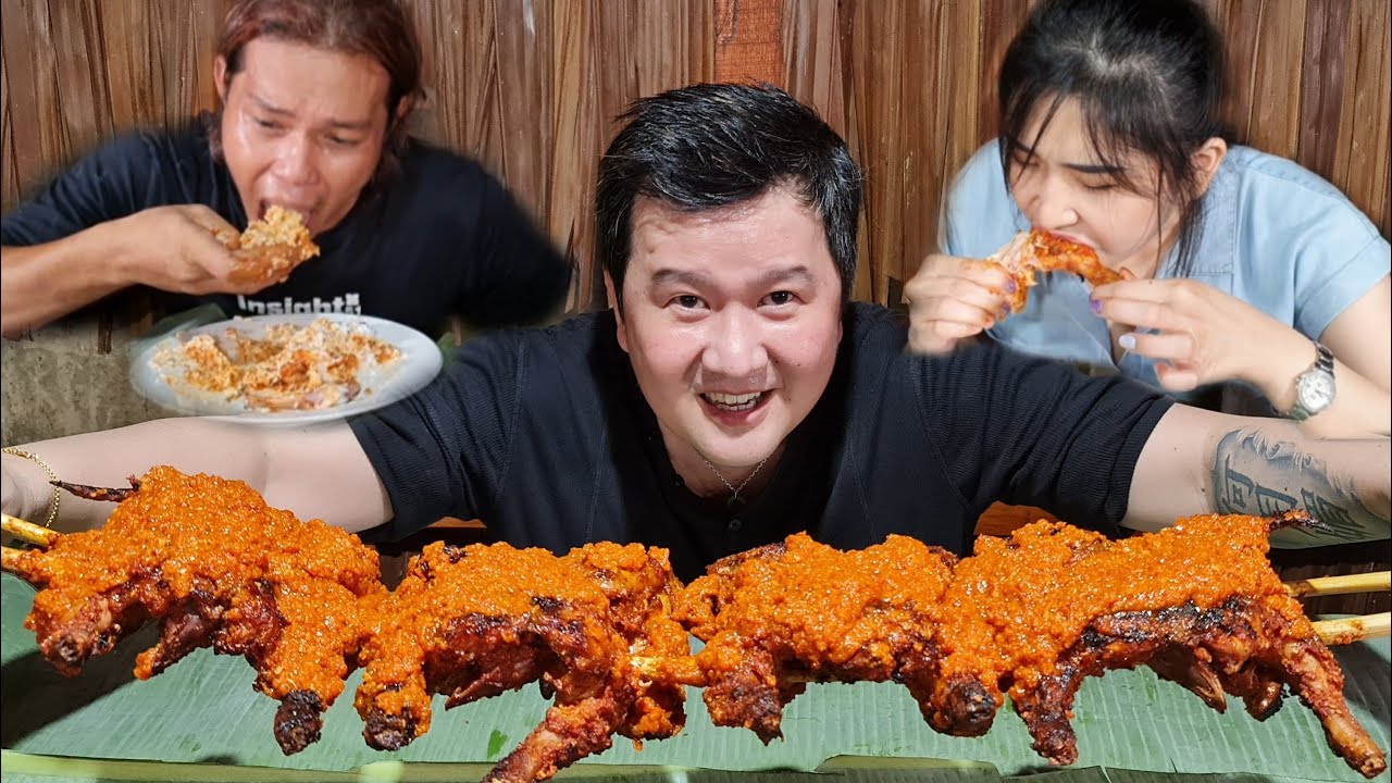 AYAM BAKAR MERAH SUPER PEDAS,,AYAMNYA DI SATE UTUH !!!