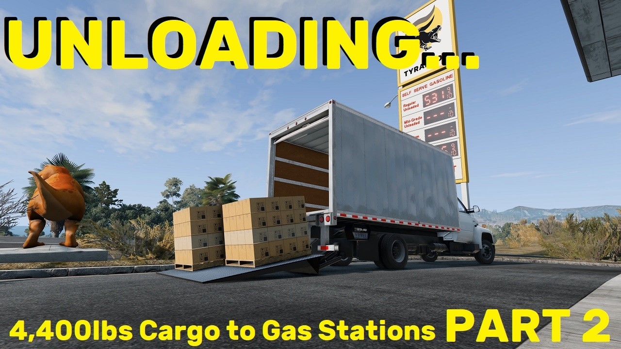 BeamNG.drive (Mod) Freeroam: West Coast, USA - 4400lbs Cargo to Gas Stations (Part 2)