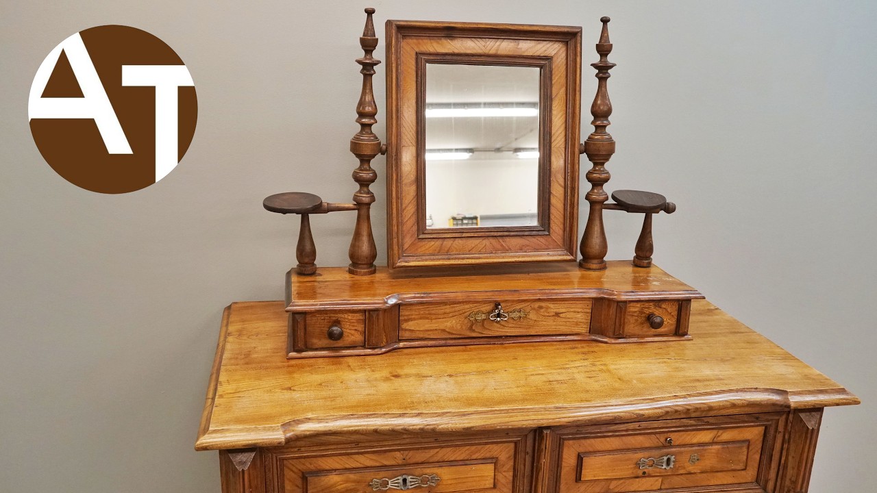 I used unusual method to restore this Vanitry Dresser