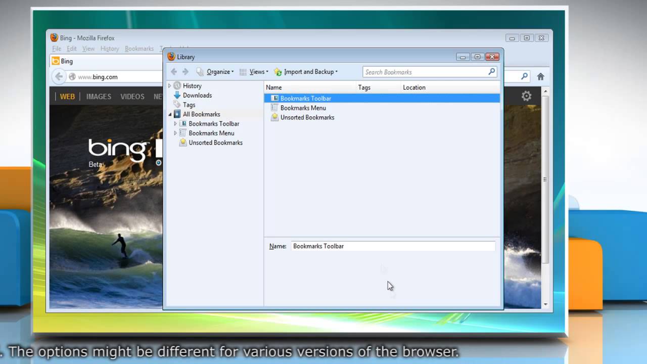 Mozilla&reg; Firefox: How to back up and restore bookmarks in Windows&reg; Vista