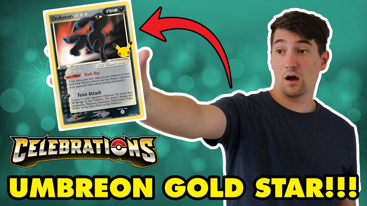 UMBREON GOLD STAR PULL!!! Insane Pokemon Celebrations Elite Trainer Box Opening!