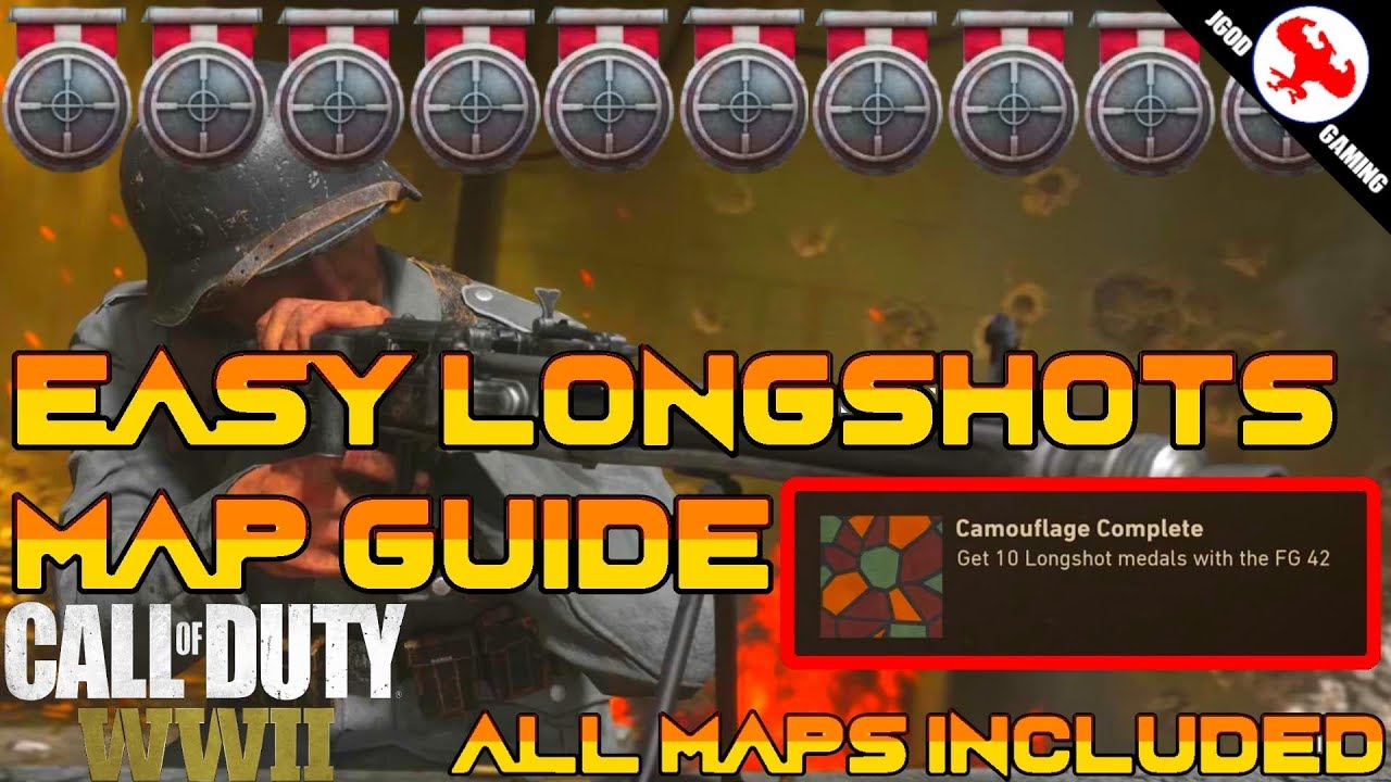Easy Long Shot Medals in Call of Duty WW2 Map Guide
