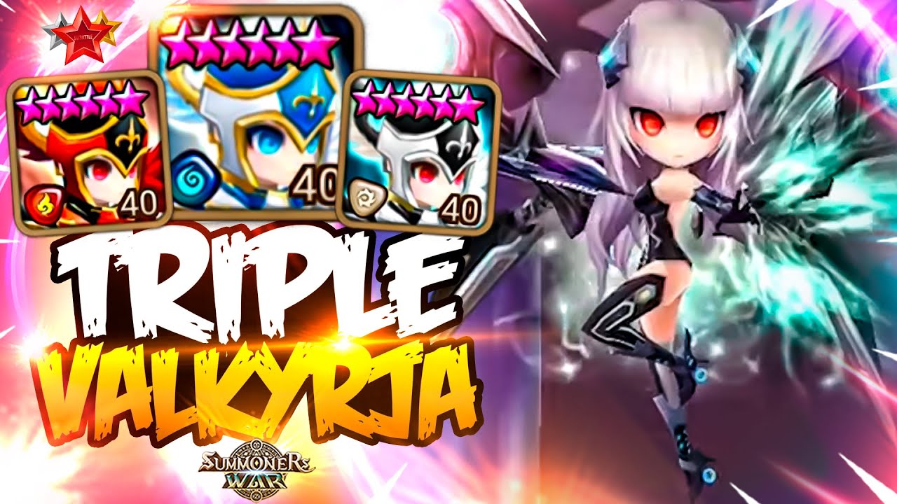 He DESTROYS Enemies with TRIPLE VALKYRJA COMBO - Summoners War