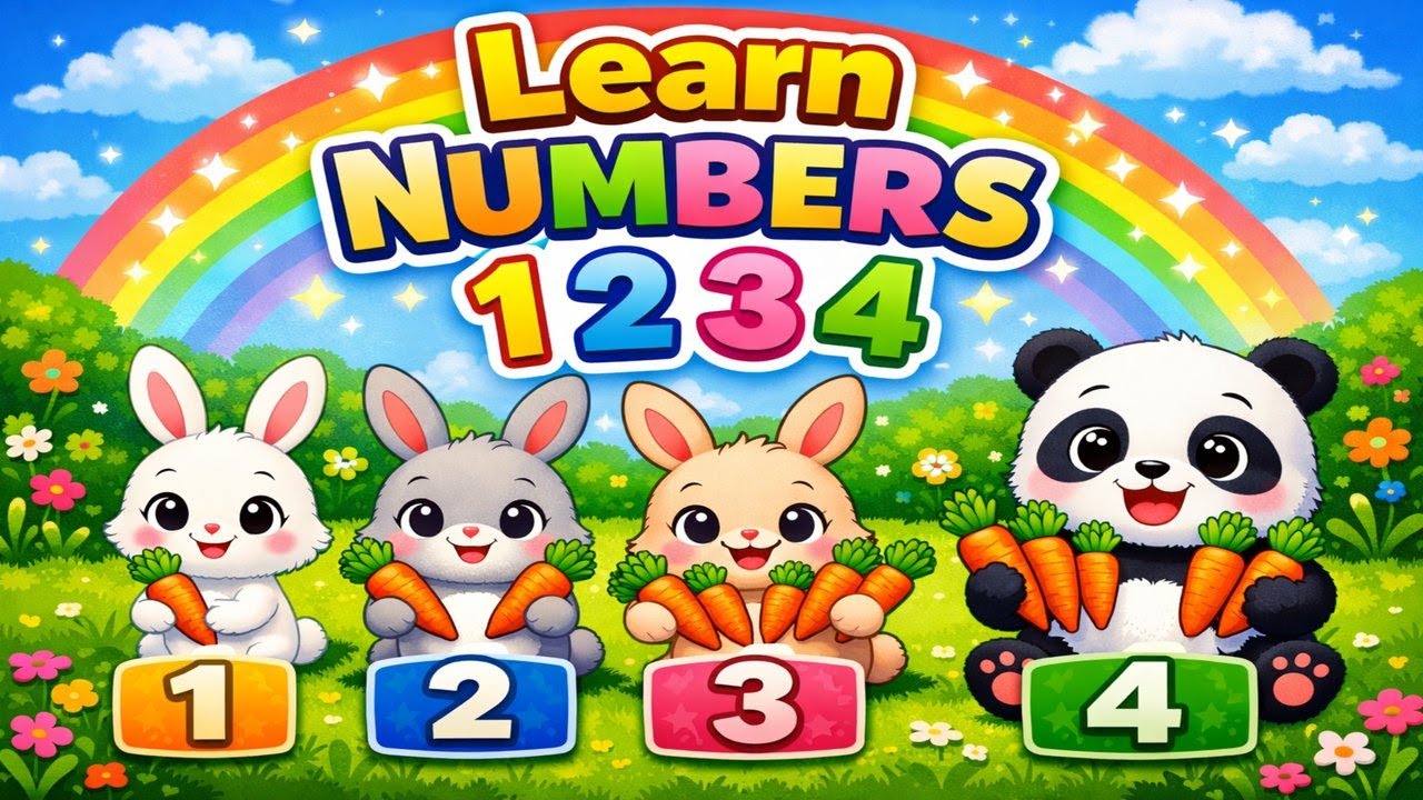 Rabbit & Friends 🐰🥕 | Learn Numbers 1 to 10| Kutty Brainz