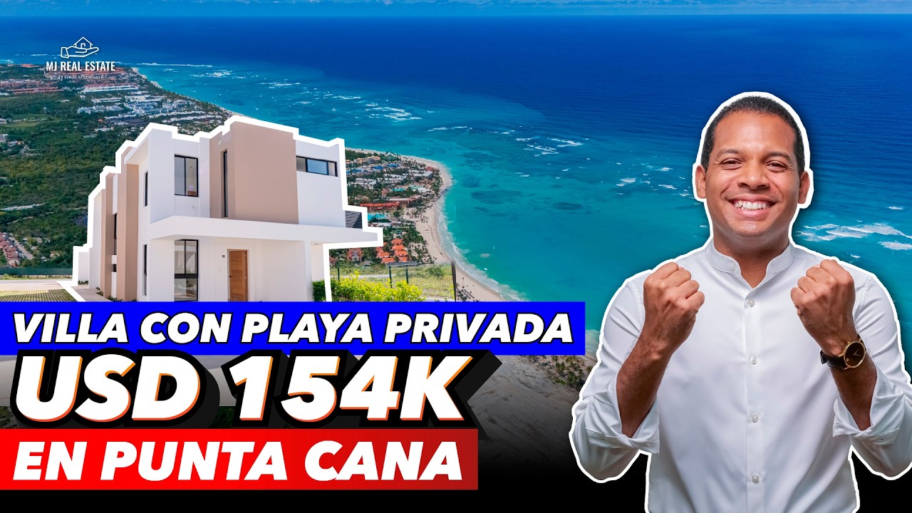 VILLA CON PLAYA PRIVADA EN PUNTA CANA USD 154,000