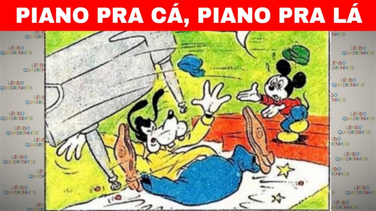 Mickey e Pateta em Piano pra cá, piano pra lá | História em quadrinhos Disney narrada