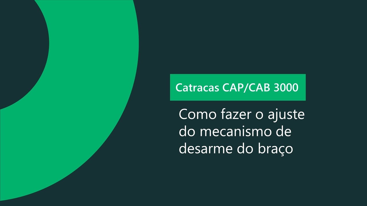 Como fazer o ajuste do mecanismo de desarme do braço para as catracas CAP e CAB 3000 - i7148