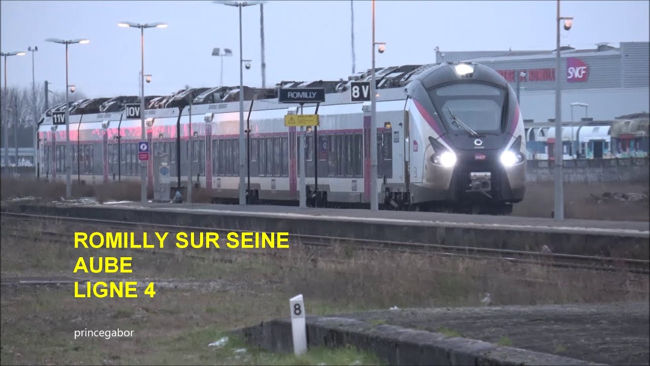 TRAIN à ROMILLY SUR SEINE / LIGNE 4 / 13 JAN 2024