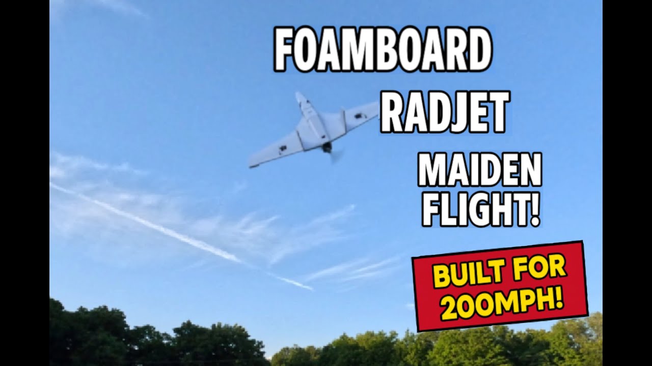 Foamboard Radjet Build + Maiden Flight!