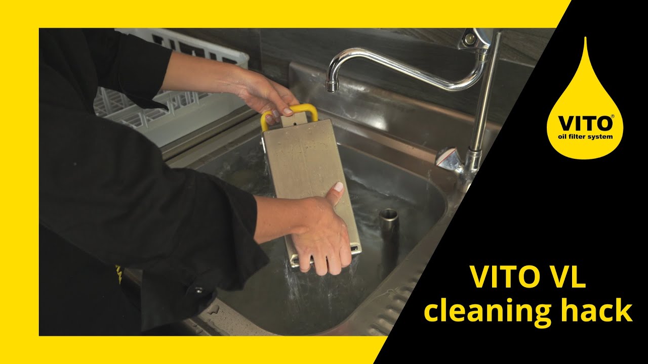 How to remove leftover particles from the VITO VL frying oil filter
