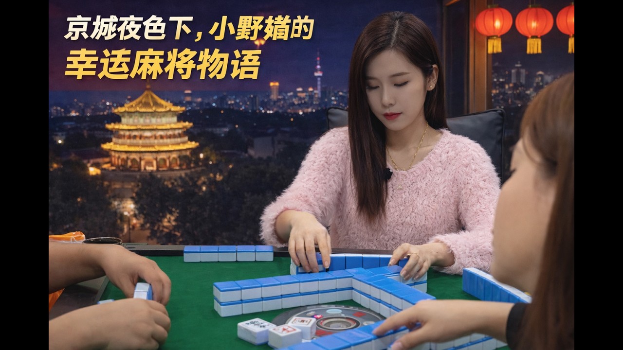 京城夜色下，小野猫的幸运麻将物语
