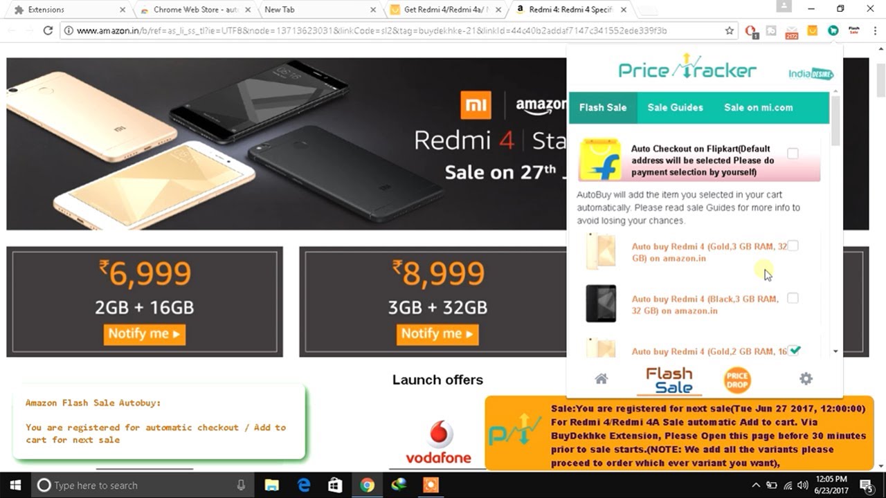 100% Working | How to buy Redmi 4, Redmi 4A, NOKIA 6 from amazon flash sale | Autobuy trick 2017