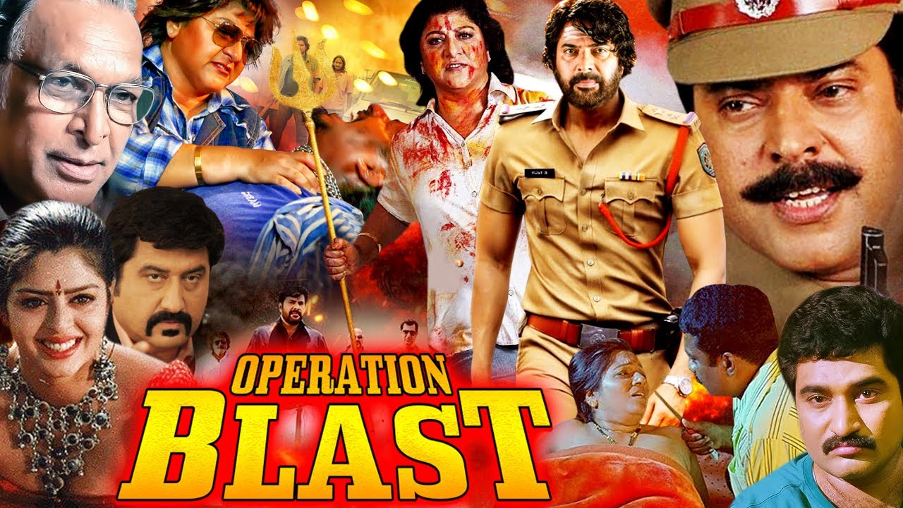 OPERATION BLAST | South Dubbed Action Hindi Movie | Malashree, Mammootty, Nagma, Nassar
