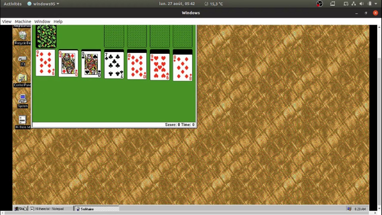 win 95  on linux