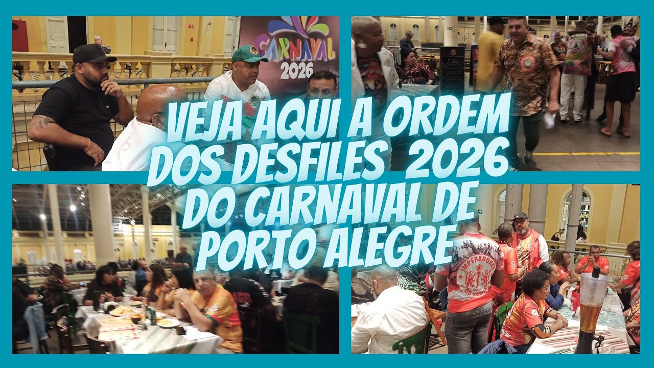 Veja aqui a ordem dos desfiles 2026 do carnaval de Porto Alegre