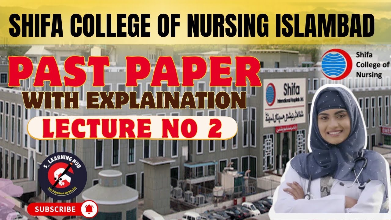 Shifa college of nursing past paper solution || lec #2 || past paper Stmu ||  Shifa || past Ppr