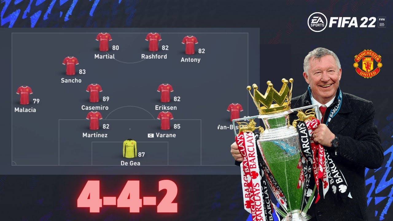 Recreate Alex Ferguson’s 4-4-2 Manchester United Tactics (07-08) in FIFA 22  (works on FIFA 23)