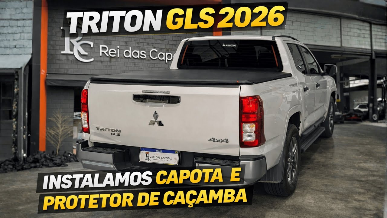 MITSUBISHI TRITON GLS 2026 Instalamos Capota All Black e Protetor de Caçamba! - Rei das Capotas