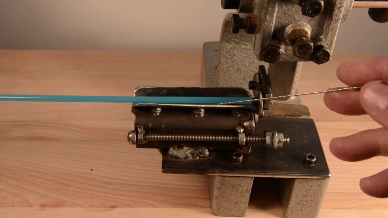 How to make an ergonomic Murrine glass cutter with a Lexan cut off Bin.