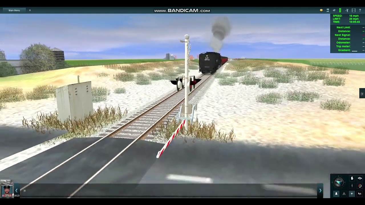 Union Pacific 4014 Passes the Red Caboose Motel