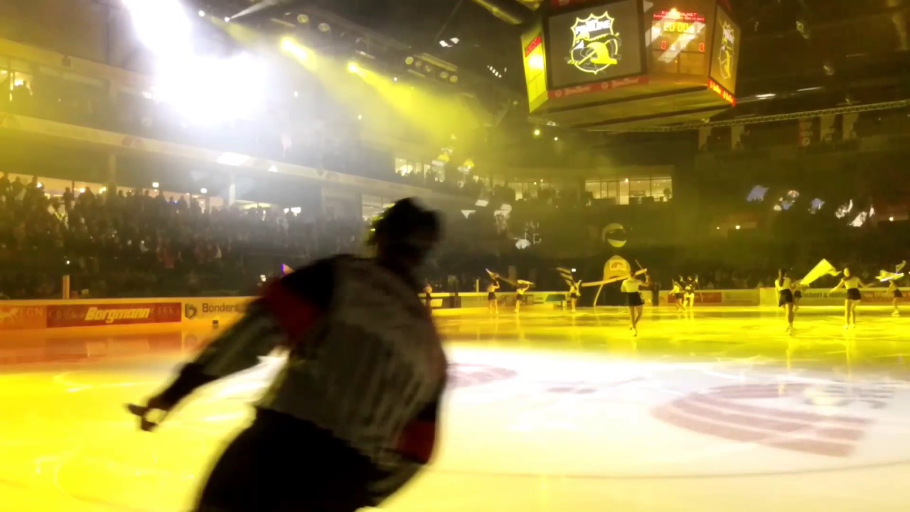 Einlauf und Start Krefeld Pinguine