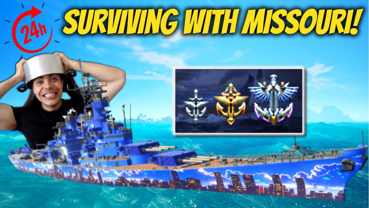 I Spent 24 Hours Grinding Ranked With USS Missouri - Modern Warships