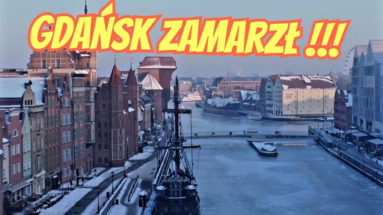 Zamarznięty Gdańsk – Motława skuta lodem !!! ❄️❄️❄️