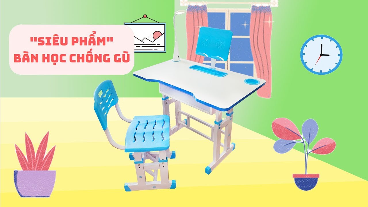 Hướng dẫn lắp ráp Bộ bàn học chống gù cho bé M11 của VBCare [VBC-M11]