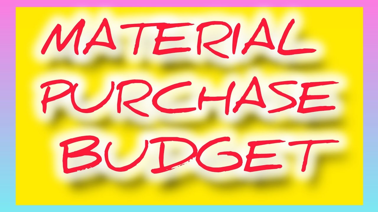 Material purchase budget sum no 13 pg no 7.61 Management accounting @Ajaymanojvolgs #bcom 
