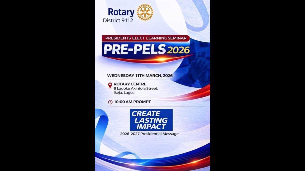 Rotary International District 9112 to Host Pre-PELS Today, March 11